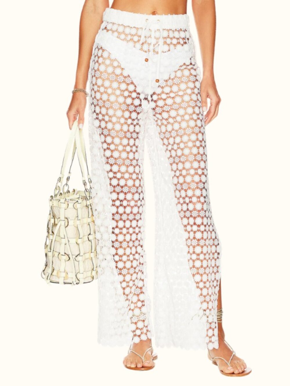 Lovers + Friends Lace Crochet Cover Up Pant
